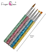 1 шт., кисть для ногтей с эффектом омбре, акриловая УФ-гель для наращивания ногтей, кисть для рисования со стразами, линия, лайнер, рисунок, ручка для рисования