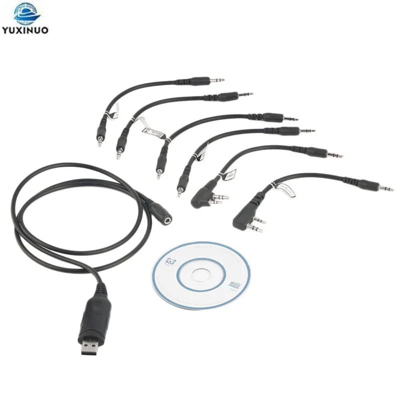6 в 1 USB-кабель для программирования с программным обеспечением Motorola HYT ICOM Baofeng Puxing