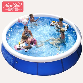 Piscina rectangular de acero con marco de metal para el verano, piscina para adultos, albercas grandes
