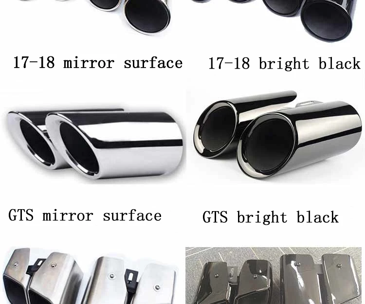 For 17-18 Porsche paramela GTS Exhaust head Four row blowhole tail throat stainless steel exhaust pipe tail throat