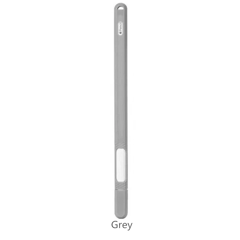 Легкий силиконовый чехол для Apple Pencil 2-го поколения, Защитный колпачок для iPad Pencil 2, держатель для сенсорного пера, чехол со стилусом - Цвета: Серый