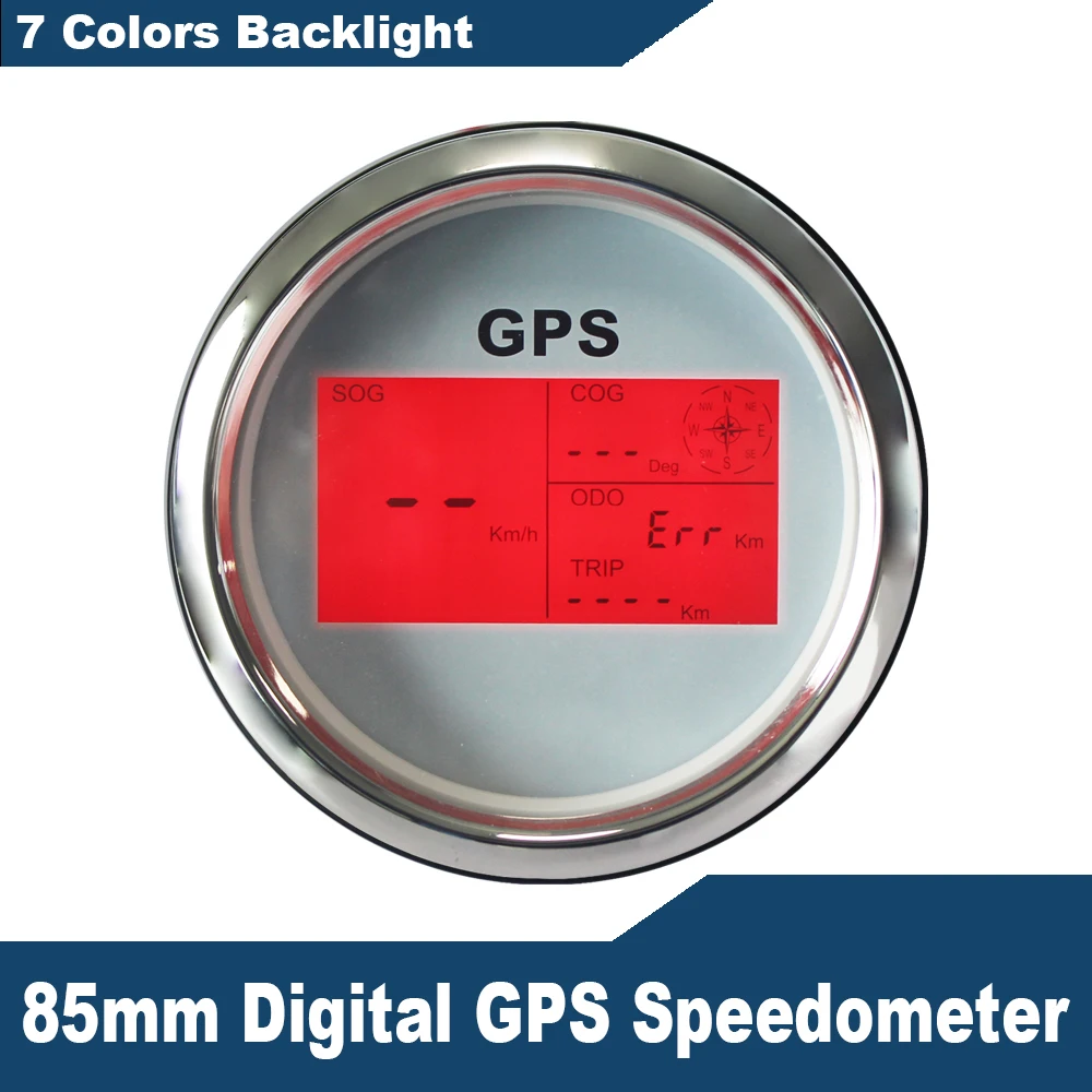 Universal GPS Speedometer Digital LCD Speed Gauge Odometer Course with