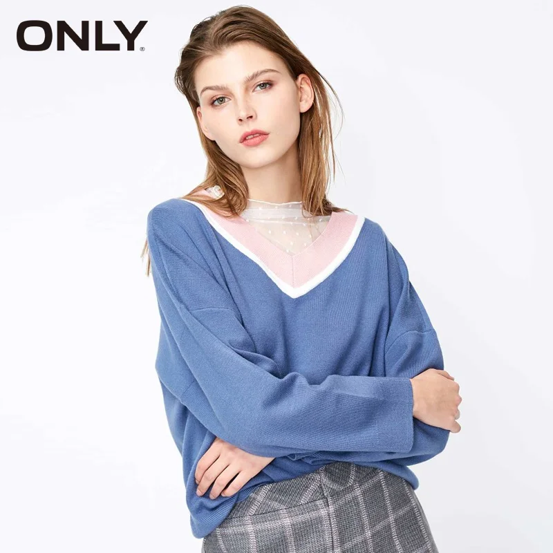 О товаре Для женщин свободный крой v-образный вырез спущенное плечо свитер | 319113527