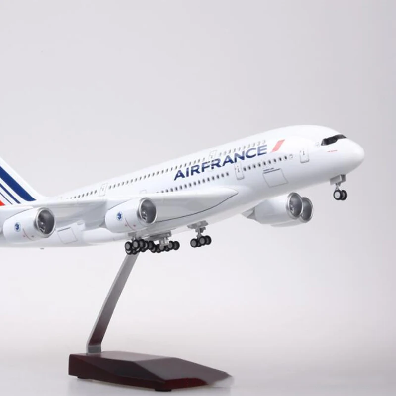 50,5 см сплав самолет 1/160 масштаб Airbus A380 модель самолета Франция авиакомпания W свет и колесо литье под давлением пластиковые игрушечные самолеты коллекция