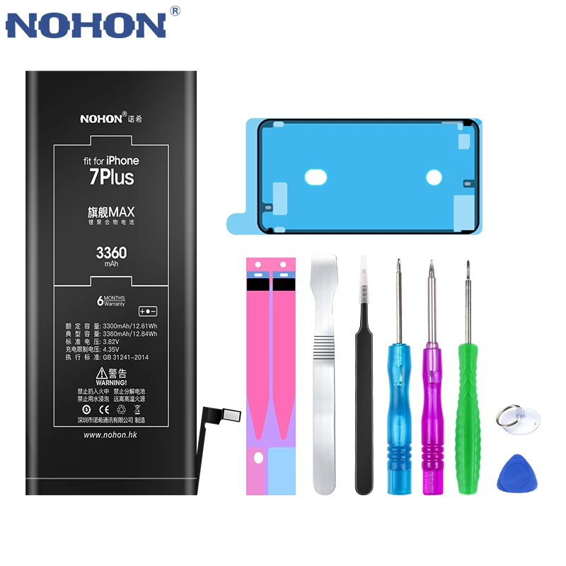 NOHON аккумулятор для Apple iPhone 7, 8 Plus, 7 Plus, 8 Plus, SE, батарея для iPhone 7, замена телефона, максимальная емкость батареи+ Бесплатные инструменты