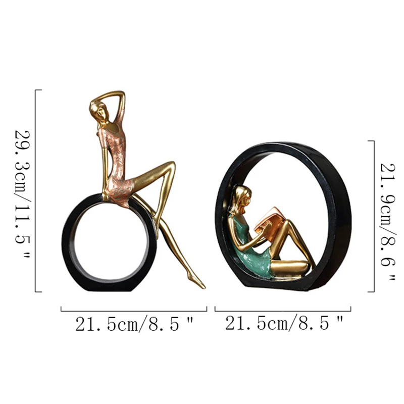 Творческий смолы чтение девушка фигурные статуэтки в европейском стиле миниатюрный мебели настольные ремесла домашнего украшения подарки на день рождения