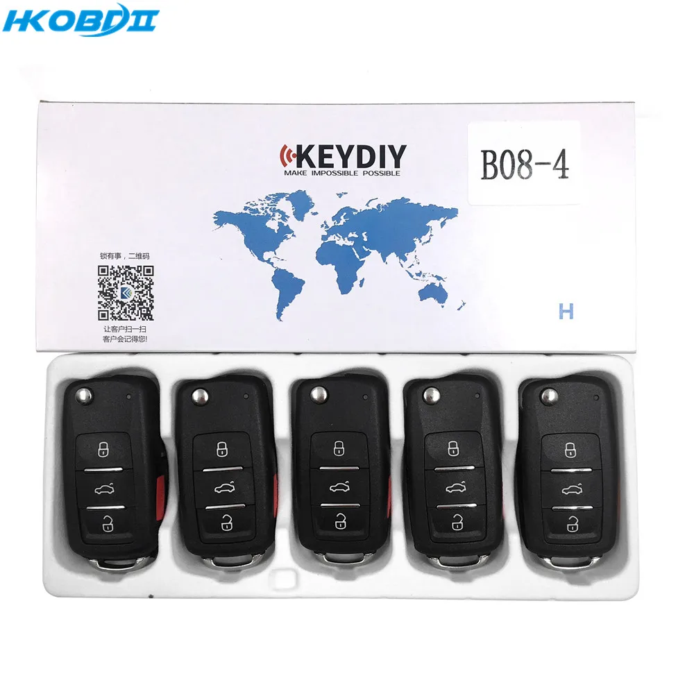 HKOBDII KEYDIY оригинальный KD B08-3 + 1 B08-4 4 кнопки серии B универсиальный пульт для KD900/KD-X2/