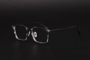 

Belight Optical Japan Design Men Acetate Titanium Classical Square Prescription Eyeglasses Optical Spectacle Frame Eyewear