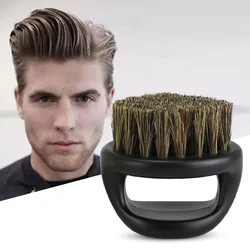 Barber Shaving Brush Men's Beard Brush Facial Beard Cleaning Appliance Barber Salon Shave Tool Razor Brush with Handle for Men