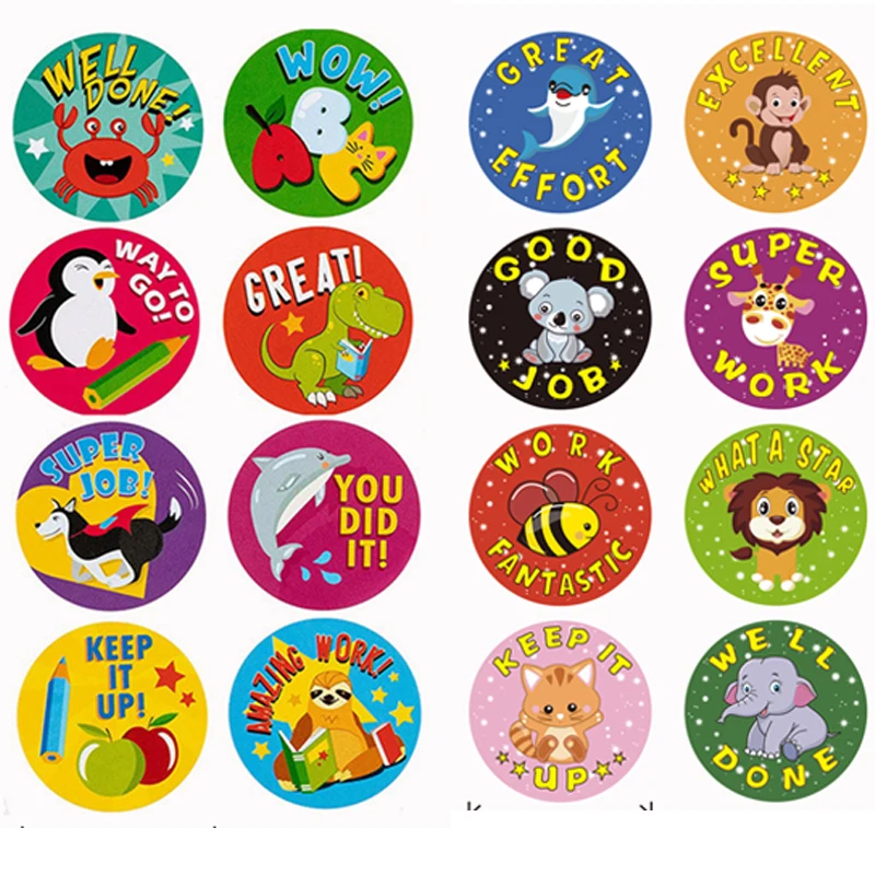 500pcs Reward Stickers Encouragement Sticker Roll for Kids Motivational Stic`XG 