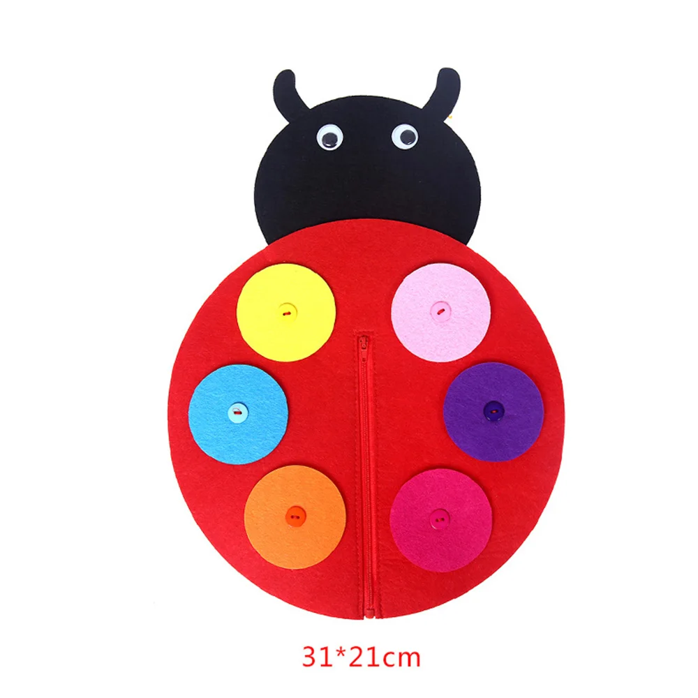 Zipper Button Teaching Kindergarten manual Diy Weave cloth Early Learning Education Handmade Montessori funnyToy Teaching Unisex