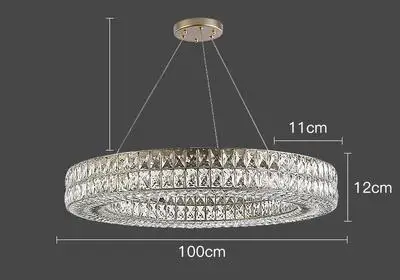 100CM Golden Современная столовая хрустальная Подвеска подвесные светильники Франция роскошное Золотое кухонное освещение приспособление для гостиничного зала Hanglamp Luminaria - Цвет корпуса: 100CM Golden