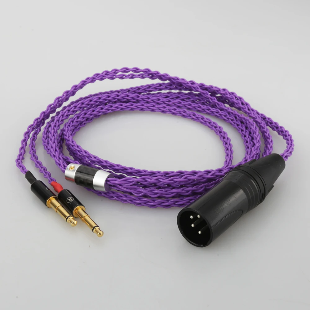 4Pin XLR Balanced Upgrade Cable for Meze 99 Classics T1P T5P t1 d8000 MDR Z7 D600 D7100 Headphone Handmade