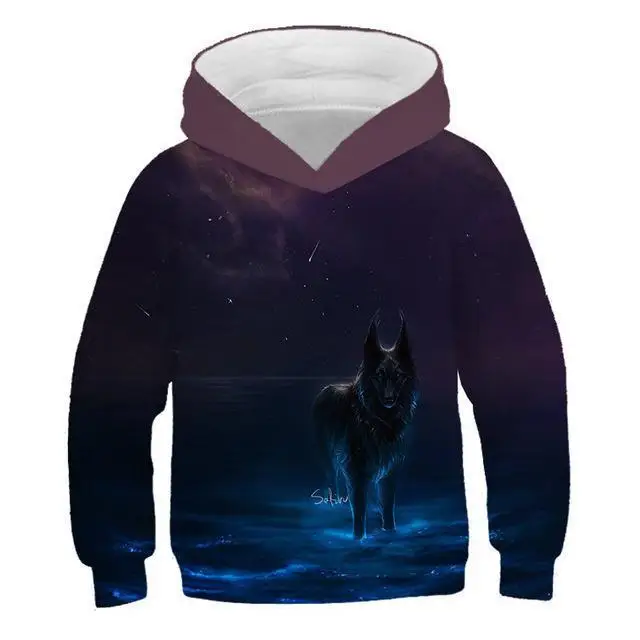Ltimo modelo de ropa infantil marrn oso Firefox 3D impresin nios moda ocio sudadera moda nios y nias Sudadera con capucha - Цвет: TNT-759