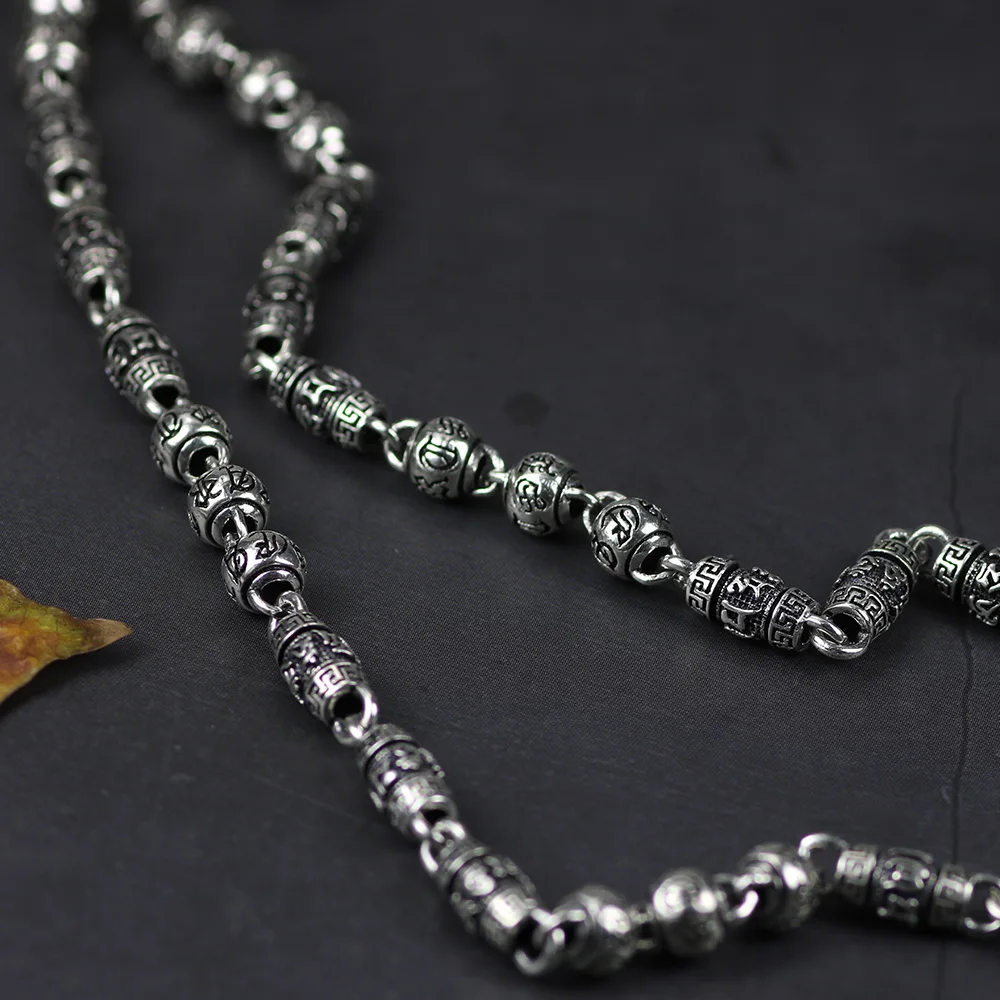 Tibetan Silver Pendant Vintage Mouse Key Choker Charm Short Long DIY Necklace round chain 50cm