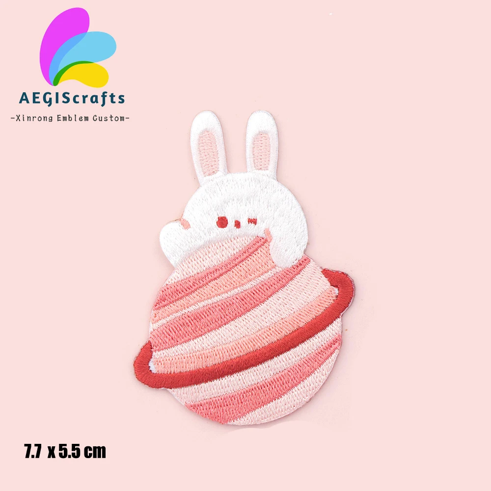 Planet Saya Bordir Patch Besi Pada Ponsel 77X55 Mm Kecil Lucu Dekorasi Patch Dapat Merancang Sendiri Bordir lencana 1 Pcs