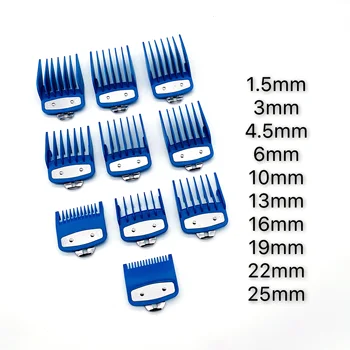 

10pcs Professional Cutting Guide Comb for Wahl with Metal Clip 1.5/3/4.5/6/10/13/16/19/22/25MM