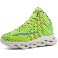Детская Баскетбольная обувь высокого качества, нескользящие легкие кроссовки для мальчиков, кроссовки для девочек уличные баскетбольные кроссовки, детская спортивная обувь