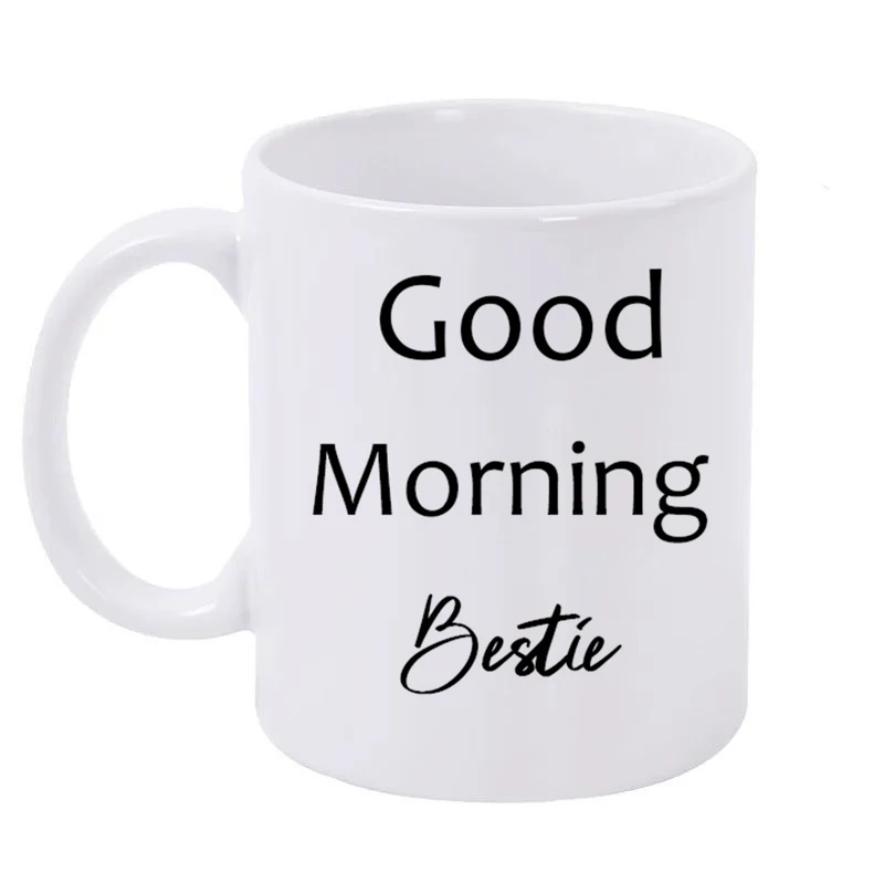 Белая кофейная чашка "Good Morning", кружка для молока, подарки для влюбленных, товары для дома, кухонные напитки