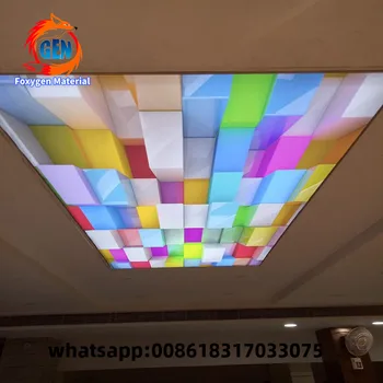 

15 years quality guarantee 2.35-5.0M width fireproof Night sky with stars print pvc stretch Film for false ceiling designs