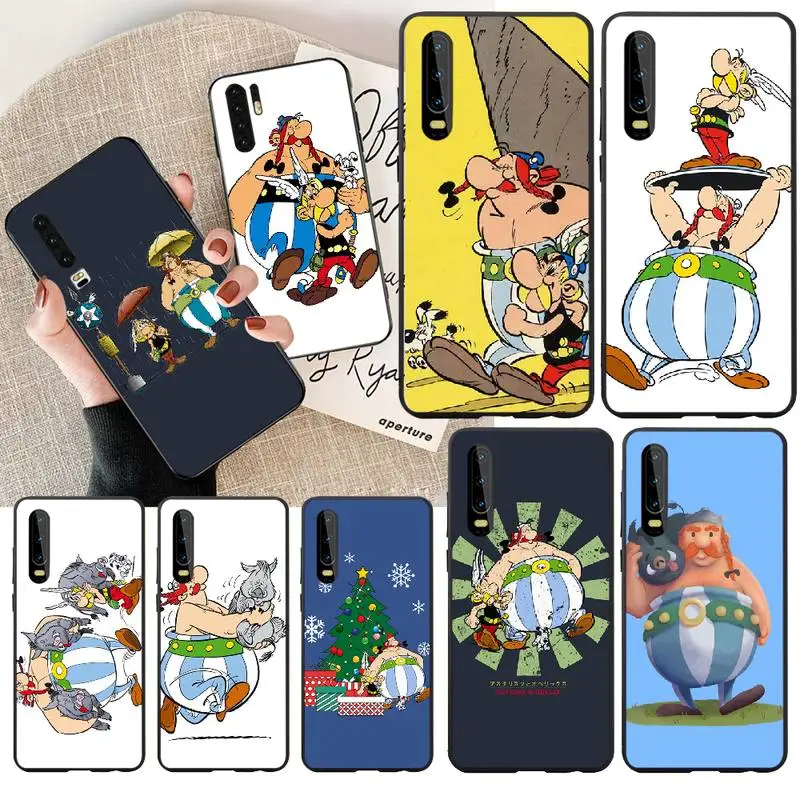 

NBDRUICAI Asterix and Obelix Classic Black Soft Shell Phone Case Capa for Huawei P30 P20 P10 P9 P8 Mate 20 10 Pro Lite