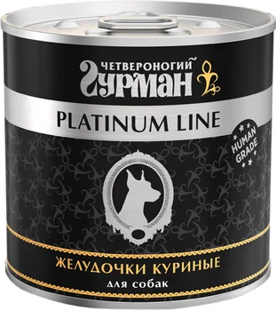 

Quadrupeds quadrupeds GOURMET GOURMET PLATINUM LINE for adult dogs with the ventricles of chicken in jelly 240 gr