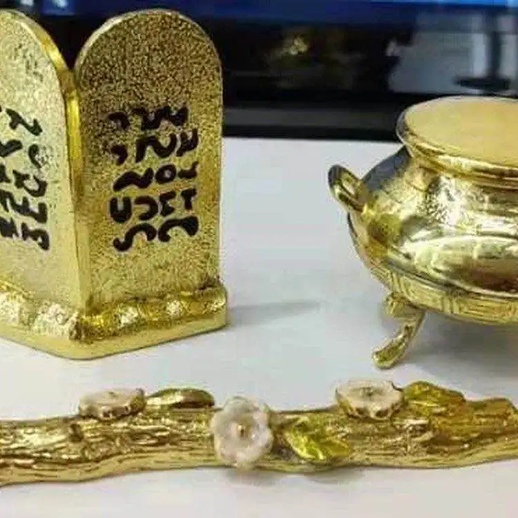 High Grade Ornament Christian ron S Rod Manna Pot Of Gold Stone Tablet Ten Commandments Statues Sculptures Aliexpress