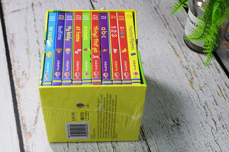 Educativos para Crianças Inglês para Crianças Livros do Bebê Livros Conjunto Usborne Muito Primeiro Palavras Placa Livro Brinquedos Inglês 10 - 3 Computers & Electronics