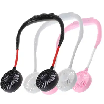 

Summer Hands-free Lazy Neck Band Hanging USB Rechargeable Sports Dual Fan Mini Air Cooler Portable 3 Speeds Large battery