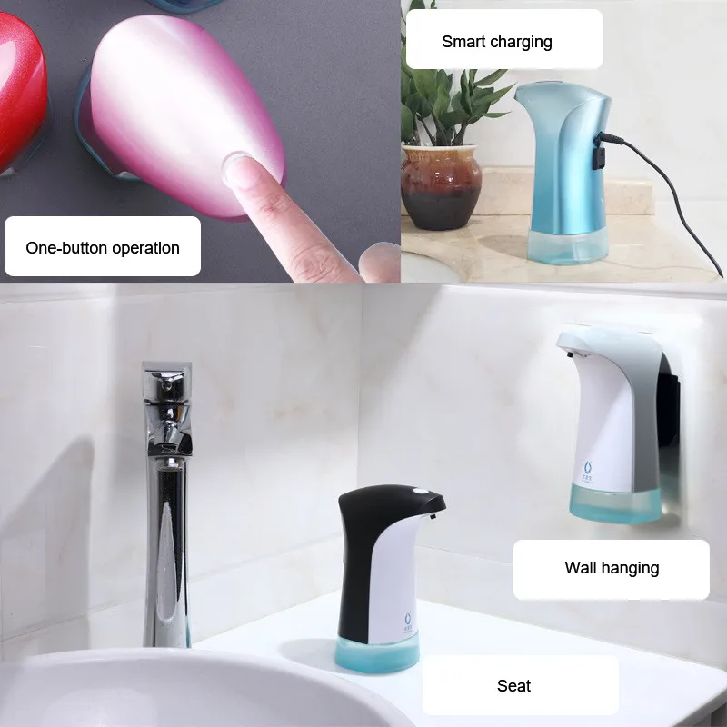 Automatic Foam Washing Mobile Phone Smart Foam Soap Dispenser Household Wall-mounted Punch-free Hand Sanitizer Box Soap Pump