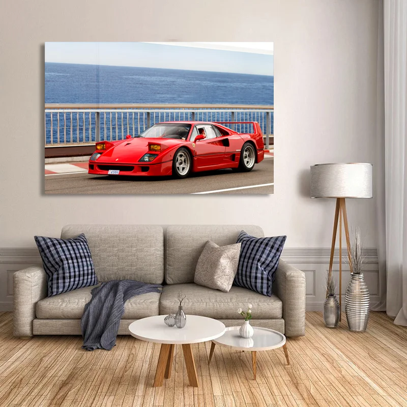 Современные настенные картины на холсте Ferraris Ретро F40 FR Spec Pininfarina Supercars Картина декор для гостиной плакаты и принты