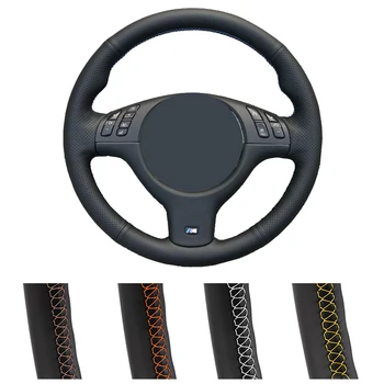 

Artificial Leather Car Steering Cover Hand-Stitched Steering Wheel For BMW E46 E39 330i 540i 525i 530i 330Ci M3 2001-2003