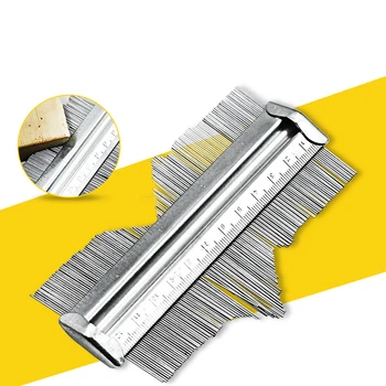 

125mm Stainless Steel Metal Profile Contour Gauge Template Tiling Skirting Laminate Profile Wood Ruler General Measuring Tools