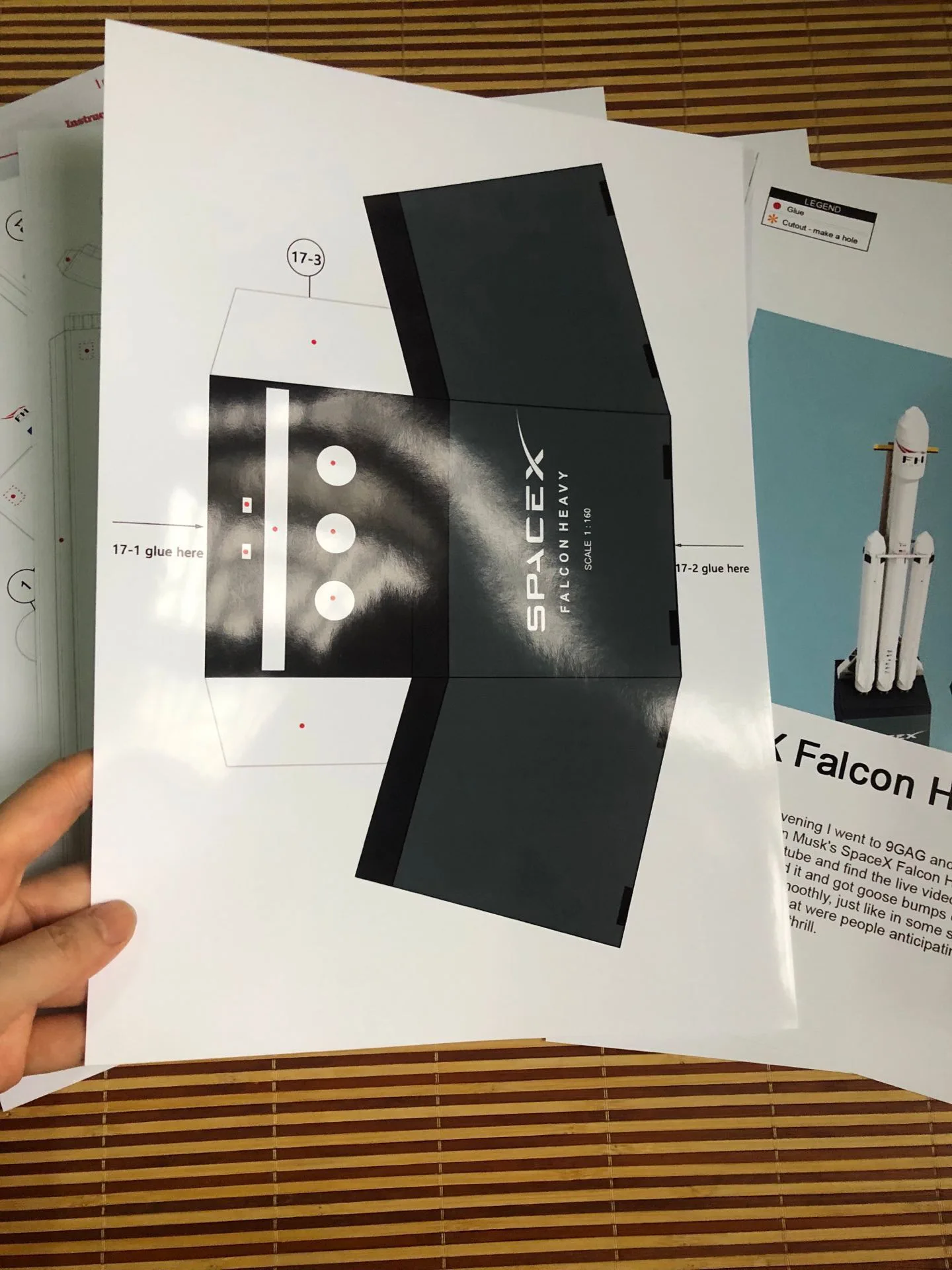 SpaceX Сокол тяжелая ракета DIY 3D бумажные карты модели строительные наборы строительные игрушки развивающие игрушки Военная Модель