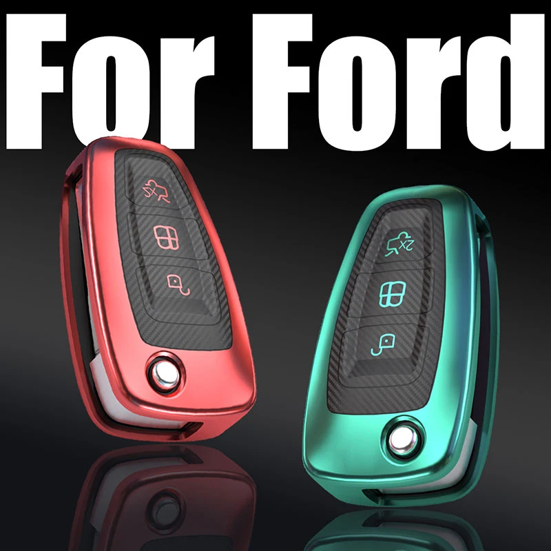 

TPU Car Key Cover Case For Ford Focus MK3 Mondeo Fiesta Kuga ECOSPORT ESCAPE RANGER C-Max S-Max Transit Keychain Accessories