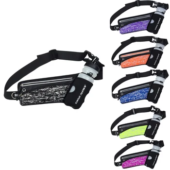 

Outdoor Sports Bag Reflective Running Belt Bag Hydration Waist Pack With Water Bottle Holder Waist Fanny Bag Pouch For Cycling