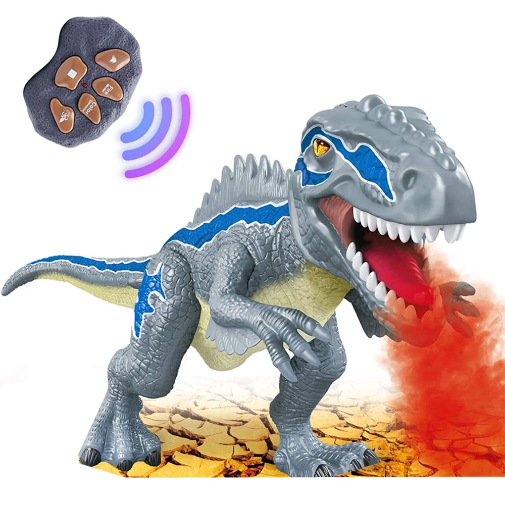 Spray Dinosaur Kids Pet Remote Control Toys Walking Tyrannosaurus Animal Model Color Light Sounds Children Gift | Игрушки и хобби