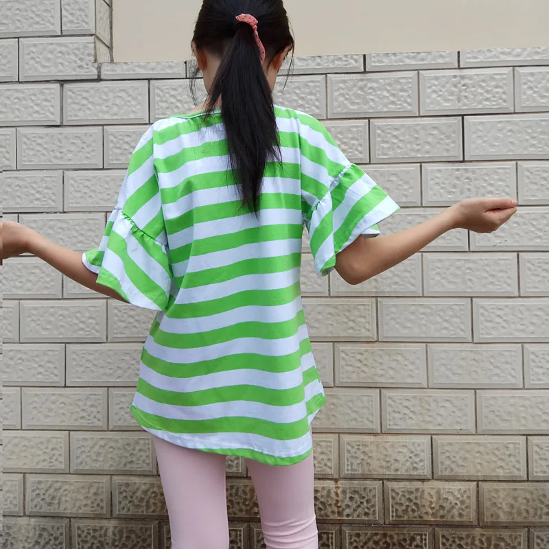 Футболка для девочек; футболка с Микки Маусом для девочек; футболка с короткими рукавами для девочек; детская футболка с летучей мышью; Топ ручной работы; Футболка Микки