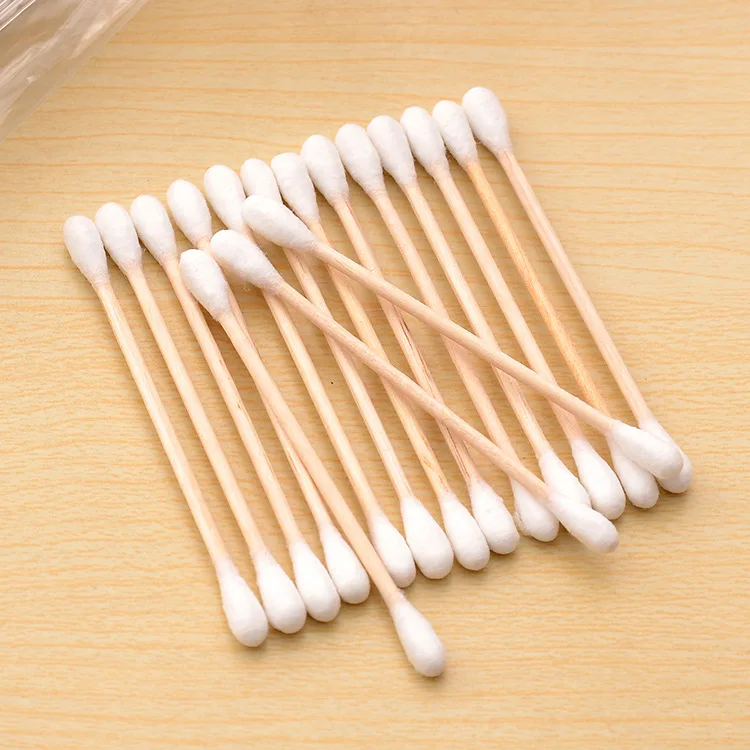 High Grade Quality 80 Soft Bag Stick Double Headed Cotton Swab Health Cotton Swab Beauty Roller Makeup Cotton Swab