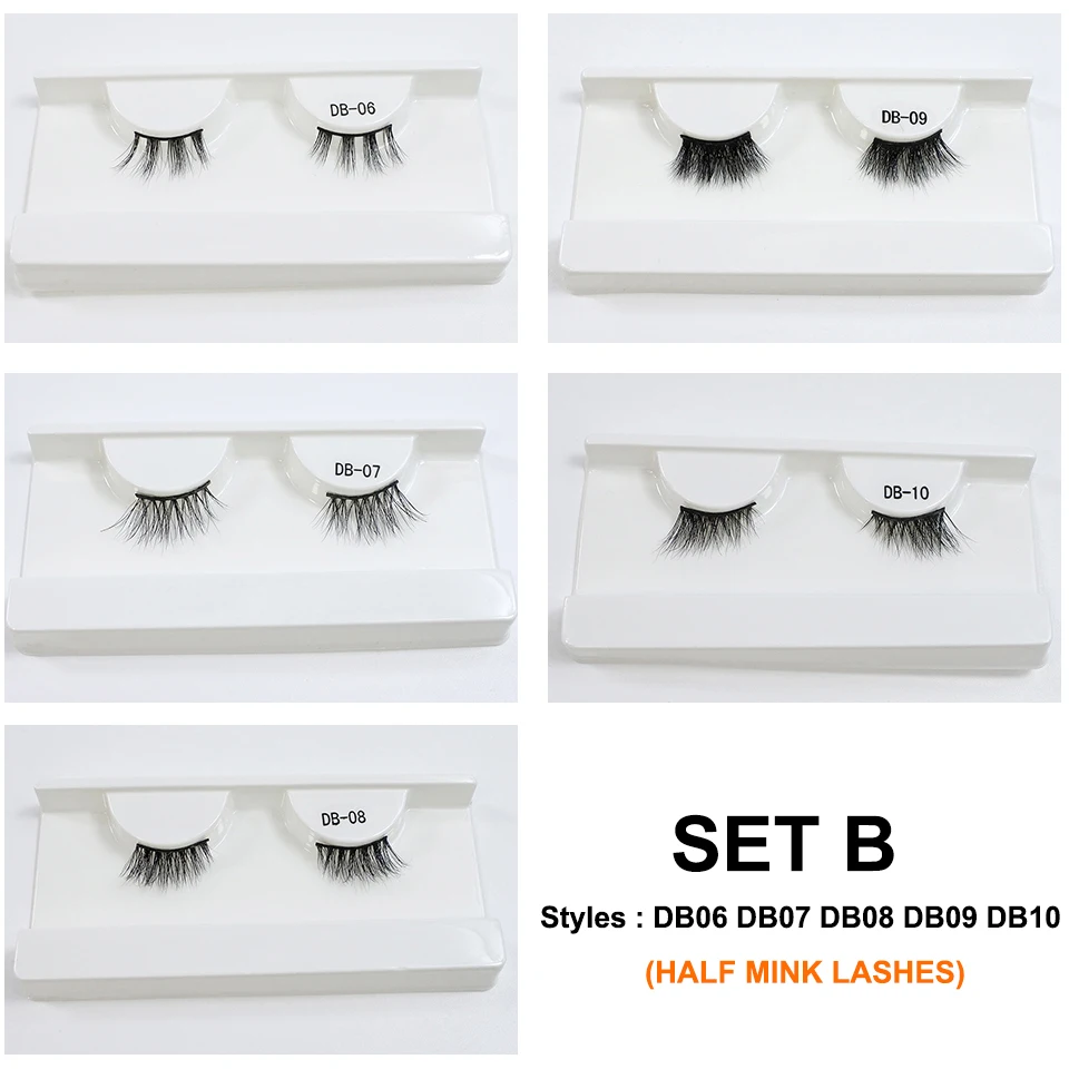 Description Picture 4 of itemEyelashes Wholesale Bulk Half Mink Lashes Wholesale 5/10/30/50 Pairs Wispy Natural Eyeleahes Makeup