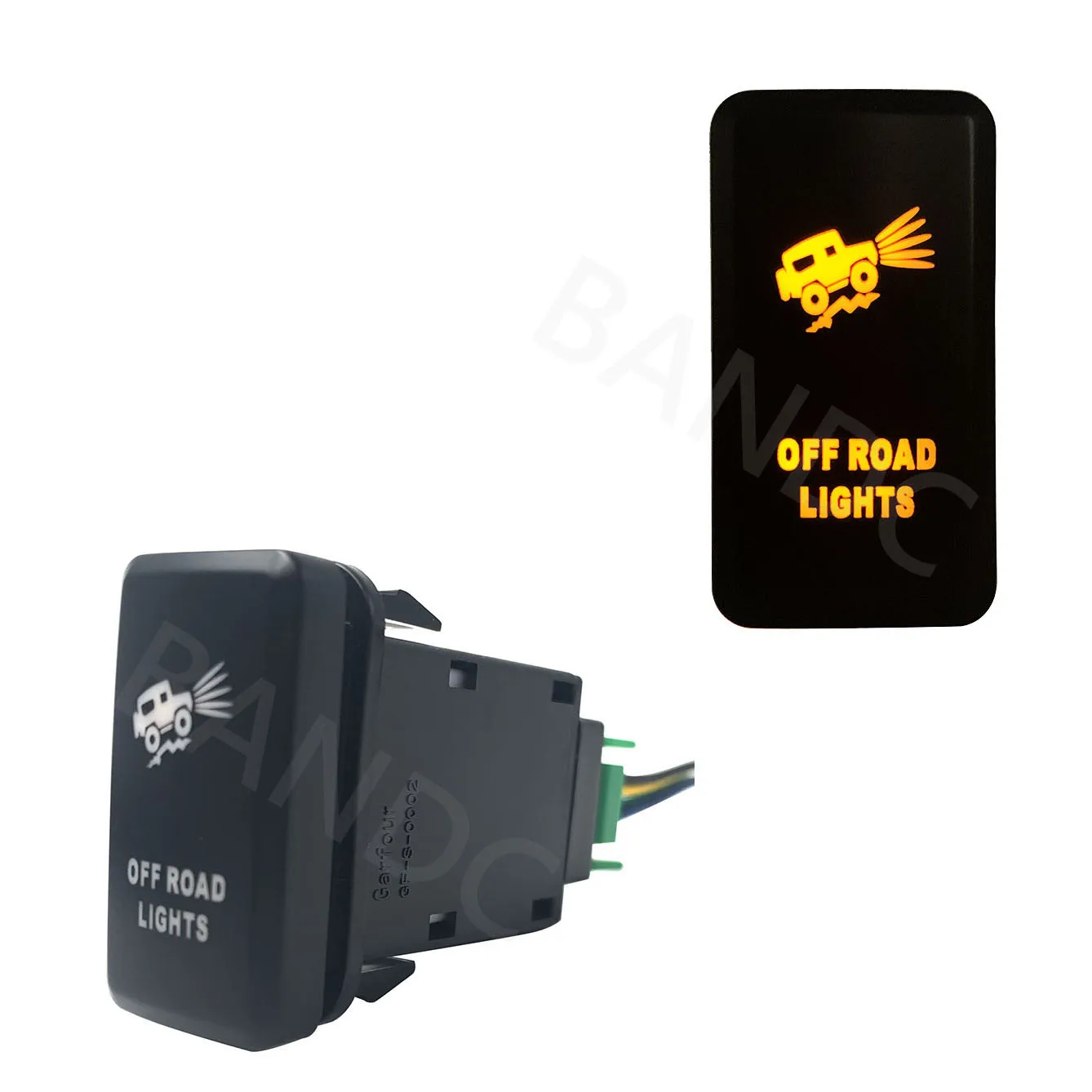 Lampada A Led Arancione, Interruttore A Pulsante Per Luci Fuoristrada Per Toyota Prado Fj Cruiser Hilux, Accessorio Per Auto Toyota, 3Amp 12V,+ Cavi J