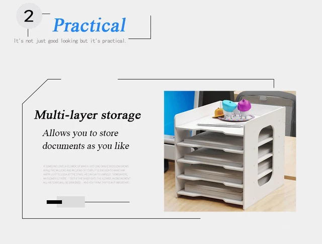 Organizador multifuncional para documentos, soporte de almacenamiento para  el escritorio con 5 niveles, bandeja de oficina para organizar papeles y  cartas resistente al agua, accesorios de papelería - AliExpress