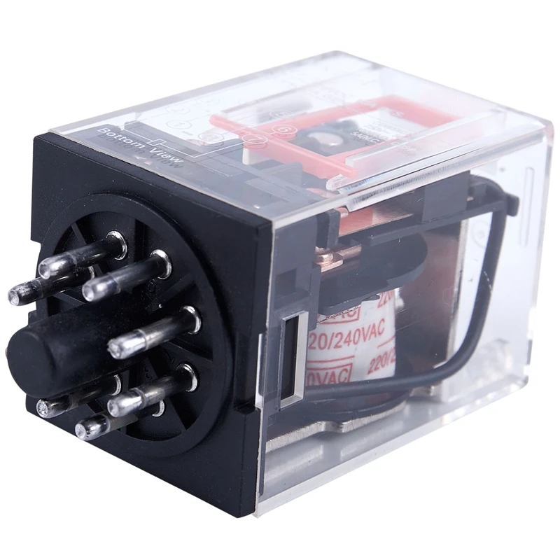 AC 220 V/230 V Катушка напряжения реле мощности PCB 8 контактов DPDT 2NO 2NC MK2P-1