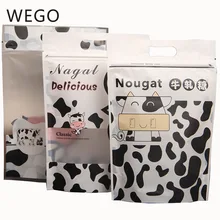 50 шт./лот детские милые Мультяшные в форме конфеты сумки портативный мешок на молнии печенье прозрачные сумки с принтом животных сумка Креативный дизайн