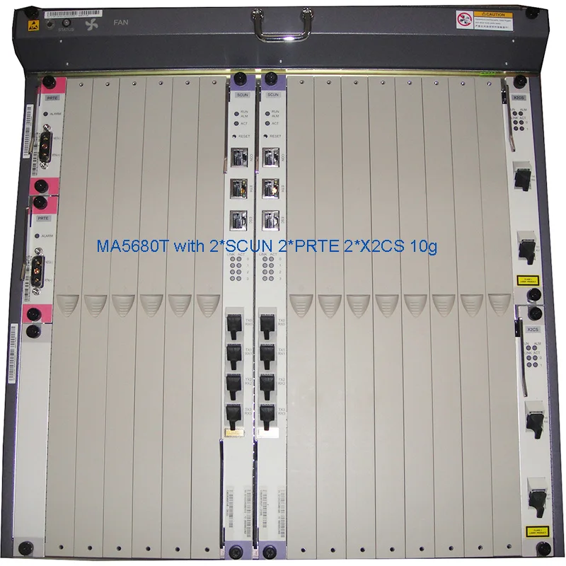 SmartAX MA5680T EA5680 GPON EPON OLT шасси 19 дюймов с 2 * SCUN Главным управлением X2CS 10g uplink PRTE DC power |