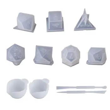 

2020 New Dice Fillet Square Triangle Dice Mold Dice Digital Game Silicone Mould