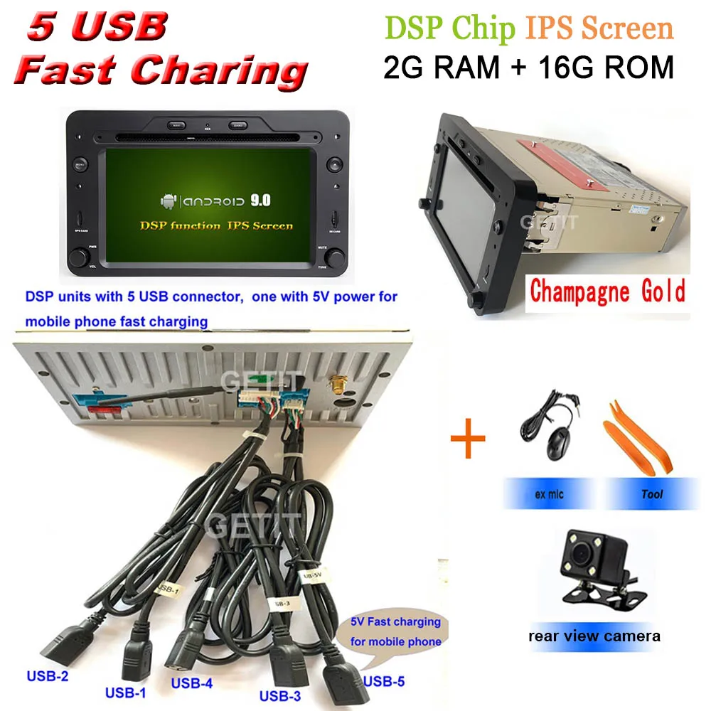 5 USB быстрая зарядка Android 9,0 Автомобильный dvd стерео плеер для Alfa Romeo Spider Alfa Romeo 159 Brera 159 Sportwagon с радио gps - Цвет: rear view cam