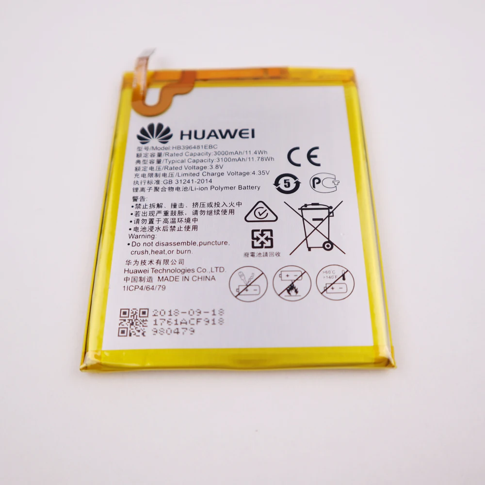 Оригинальная замена HB396481EBC 3000 мАч батарея для huawei Ascend G7 Plus/G8/G8X/Honor 5A/5X/Maimang 4 батарея