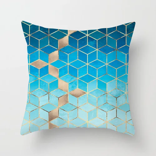 Marble simple abstract geometry pillow pillow short plush pillowcase customization christmas cushions Cushions