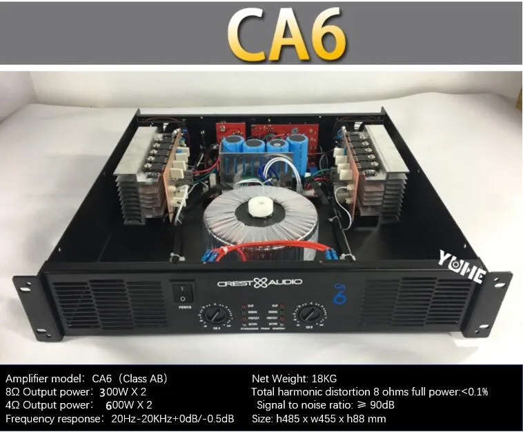 Профессиональный усилитель мощности Ca6 чистой 2 канала 2u Ktv/stage/home развлечения Ktv 8